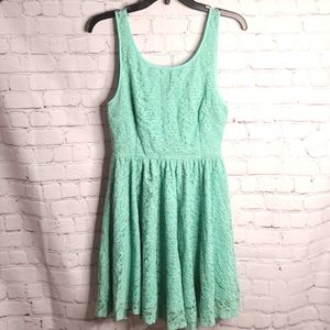 Anthropologie - Pins And Needles -  Mint Green Lacey Dress Size 2